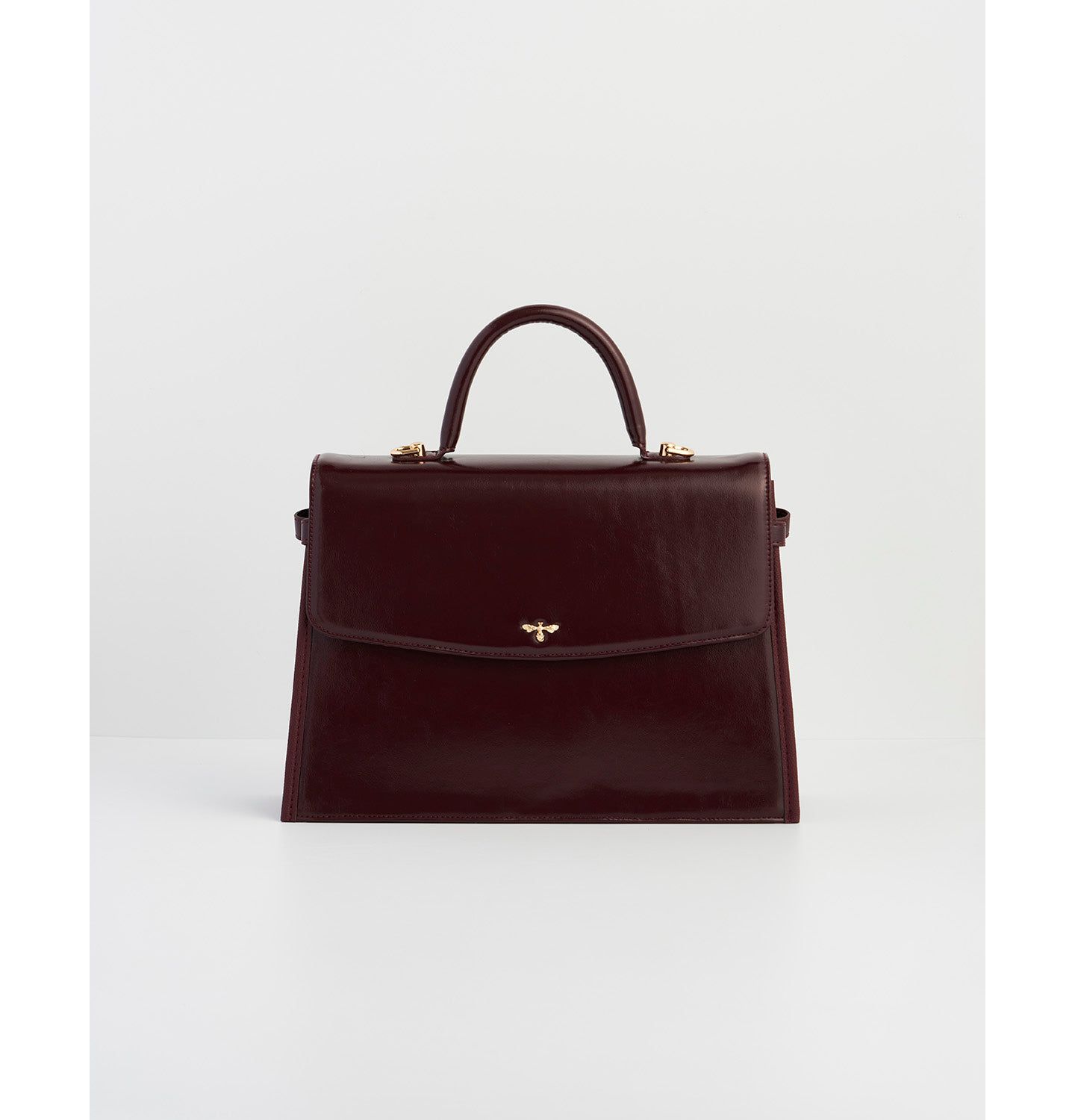 Женская сумка Fable England Ruby Cherry Structured Medium Tote, цвет: Вишнёвый — фото 1