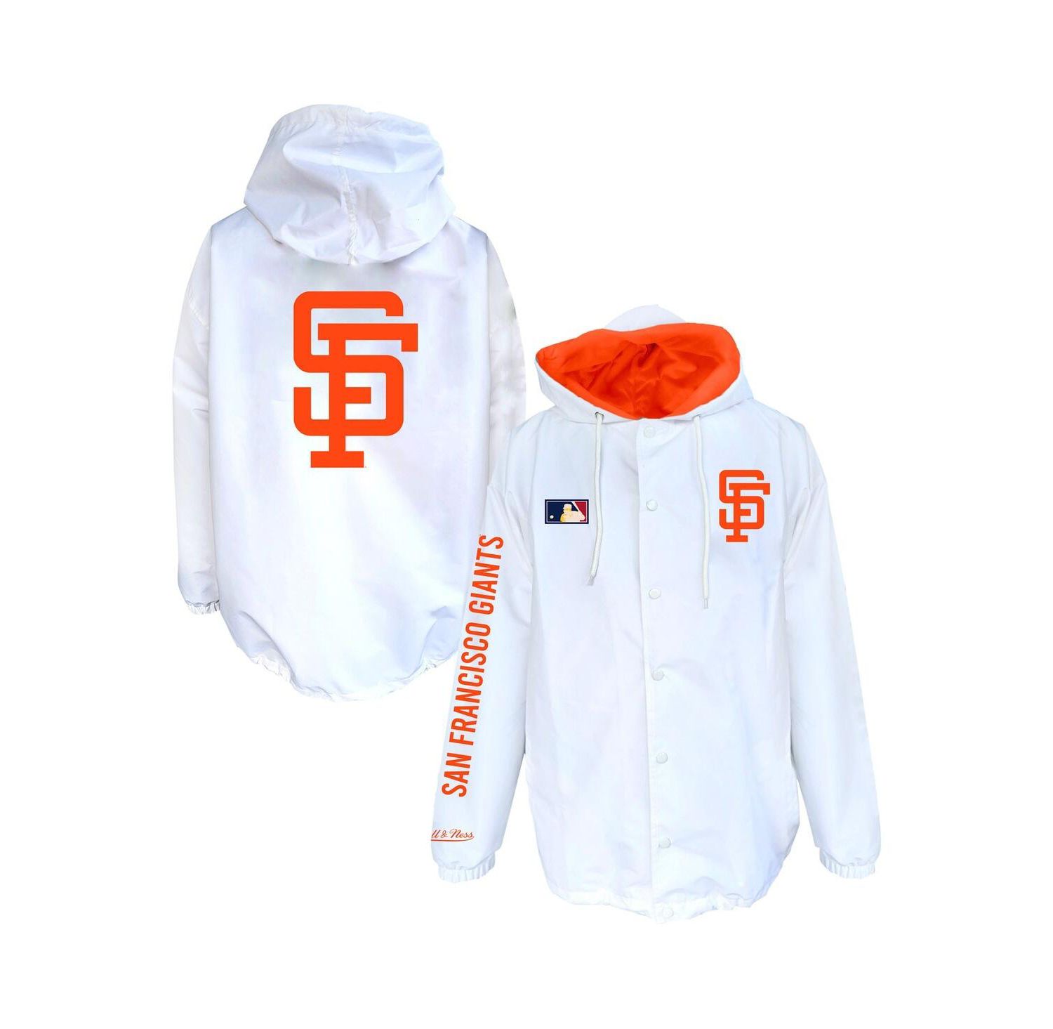 Men's White San Francisco Giants Big & Tall Full-Snap Hooded Jacket