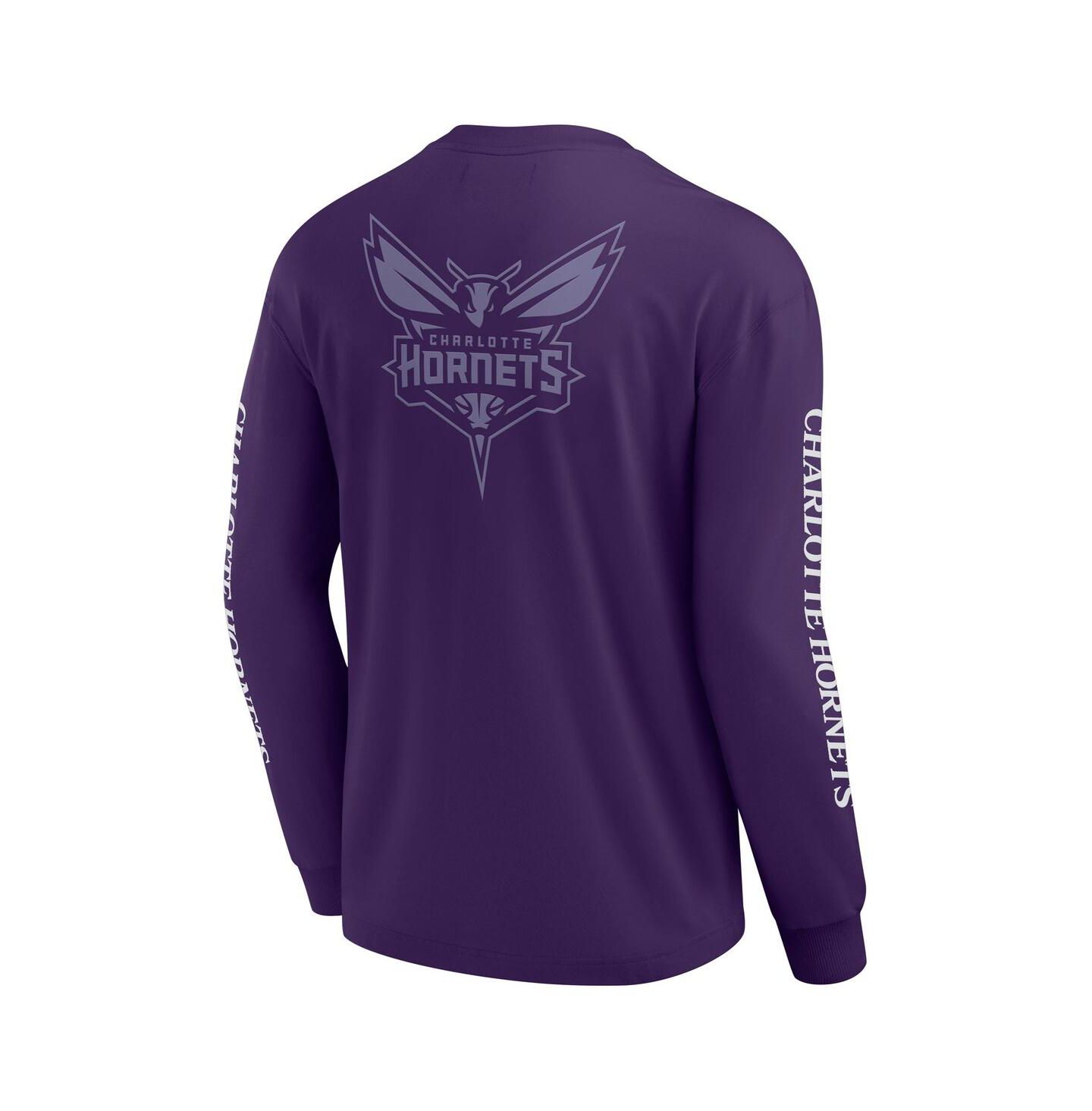 Мужская футболка Fanatics Purple Charlotte Hornets Elements Strive Long Sleeve — фото 3