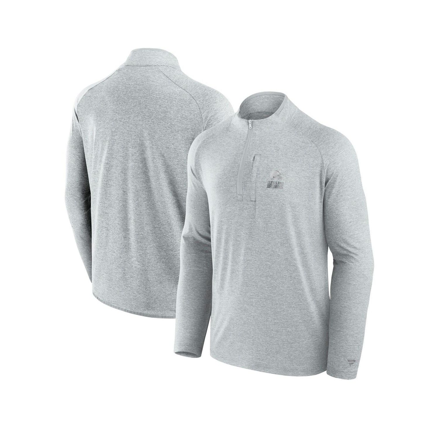 Men's and Women's Gray Cleveland Browns Front Office Performance Primary Quarter-Zip Jacket