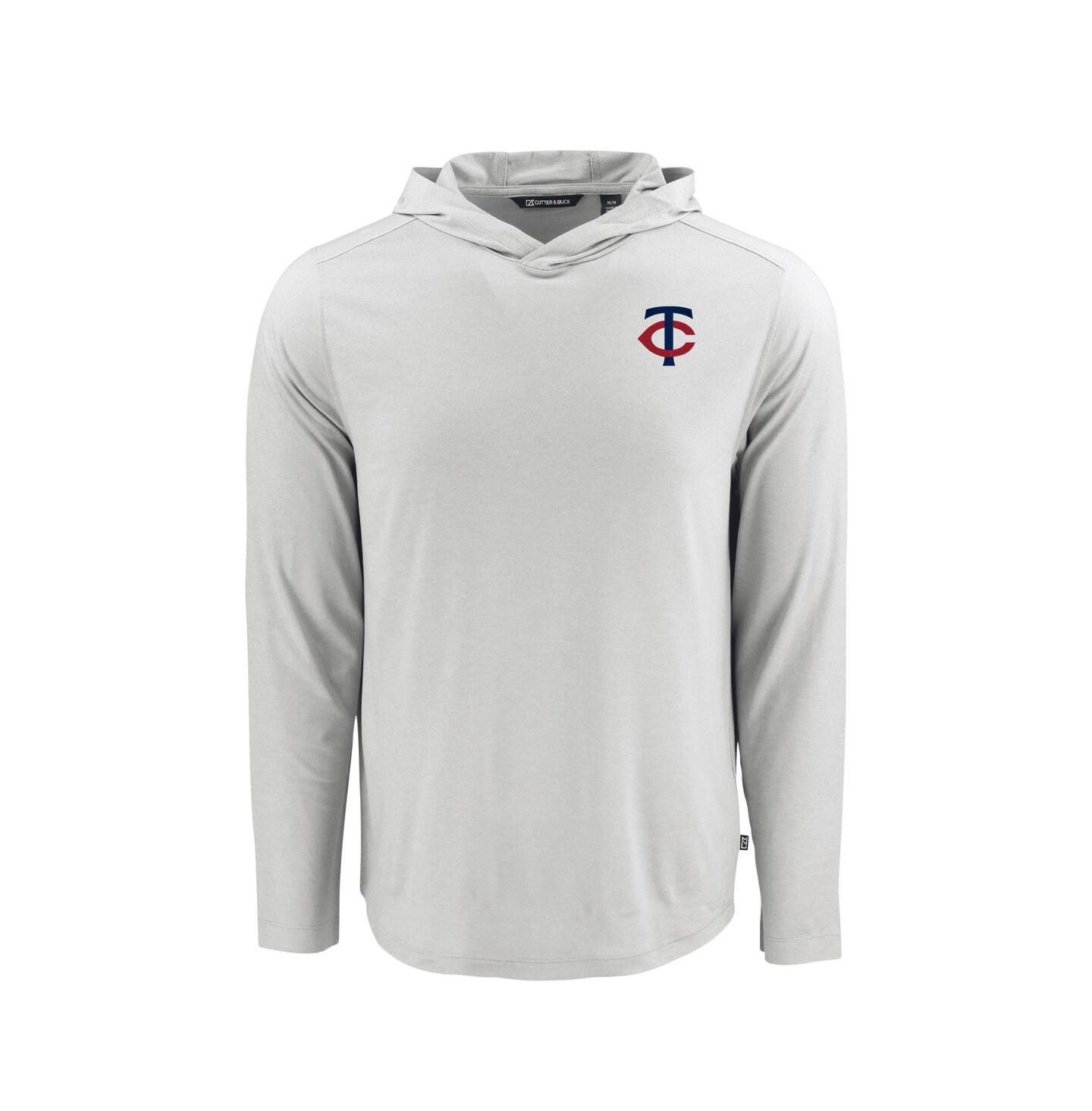 Мужское худи Cutter & Buck Gray Minnesota Twins Coastline Epic Comfort Eco Long Sleeve T-Shirt — фото 2