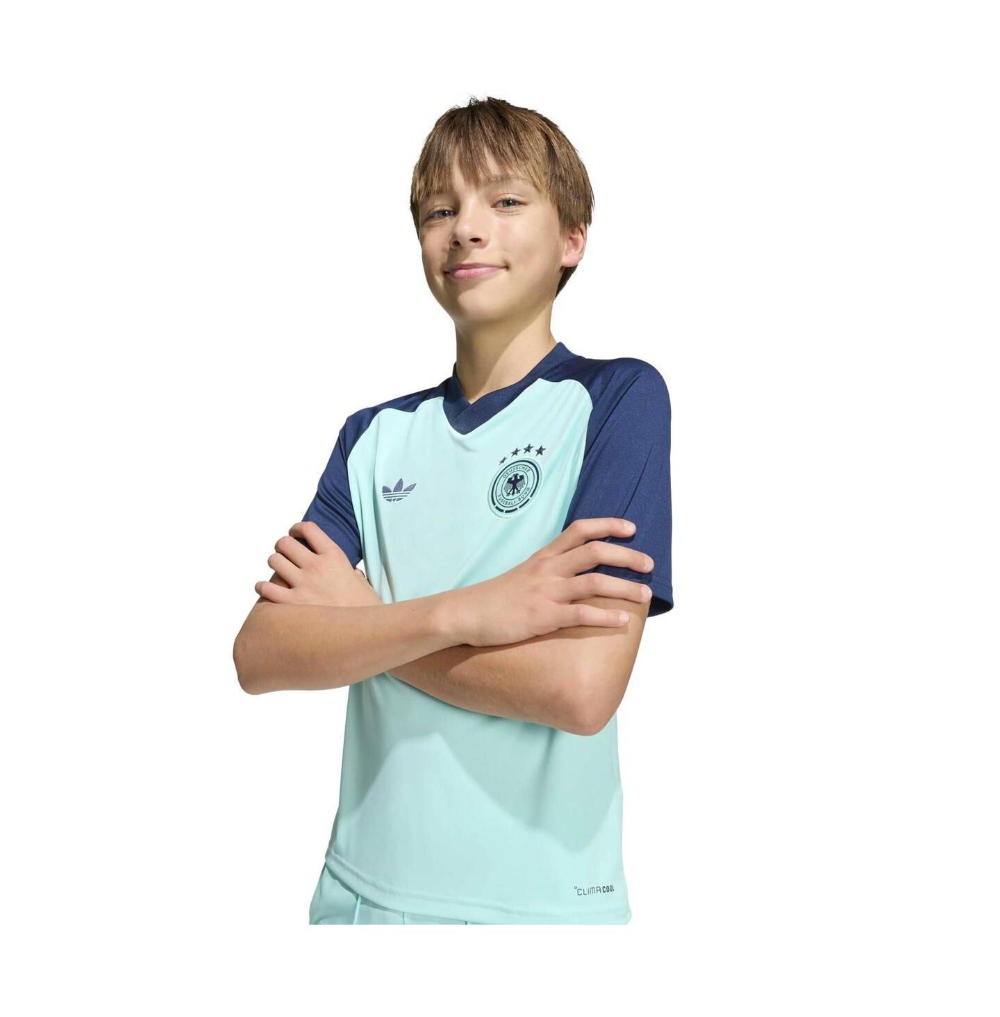 Детское джерси adidas сборной Германии 2026 Pre-Match, Turquoise — фото 4