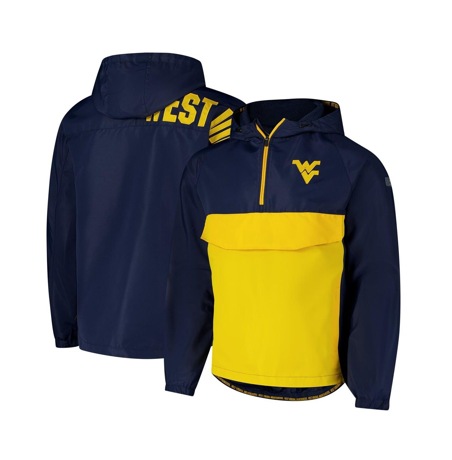 Мужская куртка Colosseum Navy West Virginia Mountaineers Reloaded Anorak Half-Zip — фото 1