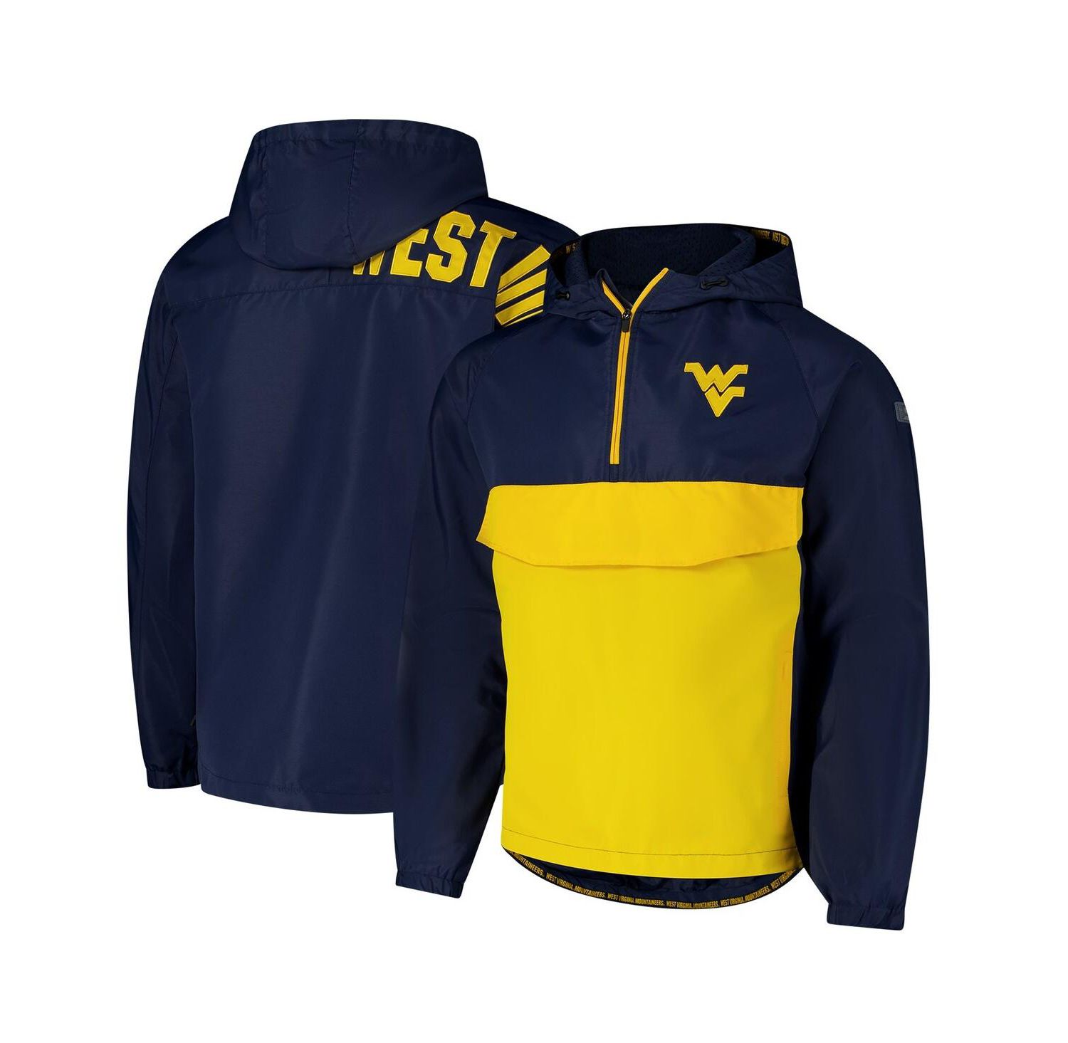 Men's Navy West Virginia Mountaineers Reloaded Anorak Half-Zip Jacket