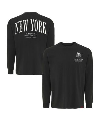 Men's and Women's Anthracite New York Liberty Athletic Club Collection Sherwood Relaxed Fit Premium Long-Sleeve T-Shirt