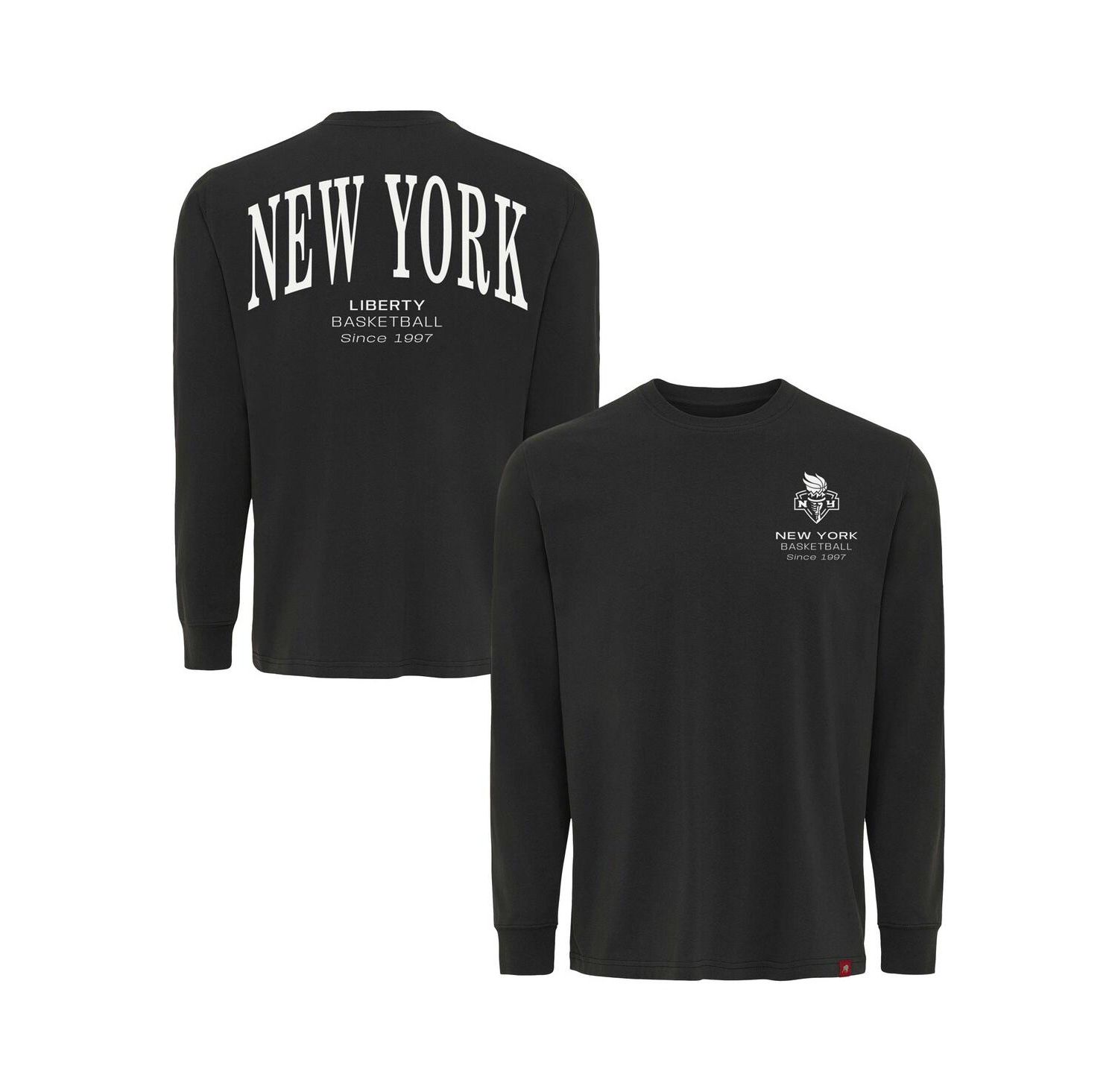 Men's and Women's Anthracite New York Liberty Athletic Club Collection Sherwood Relaxed Fit Premium Long-Sleeve T-Shirt