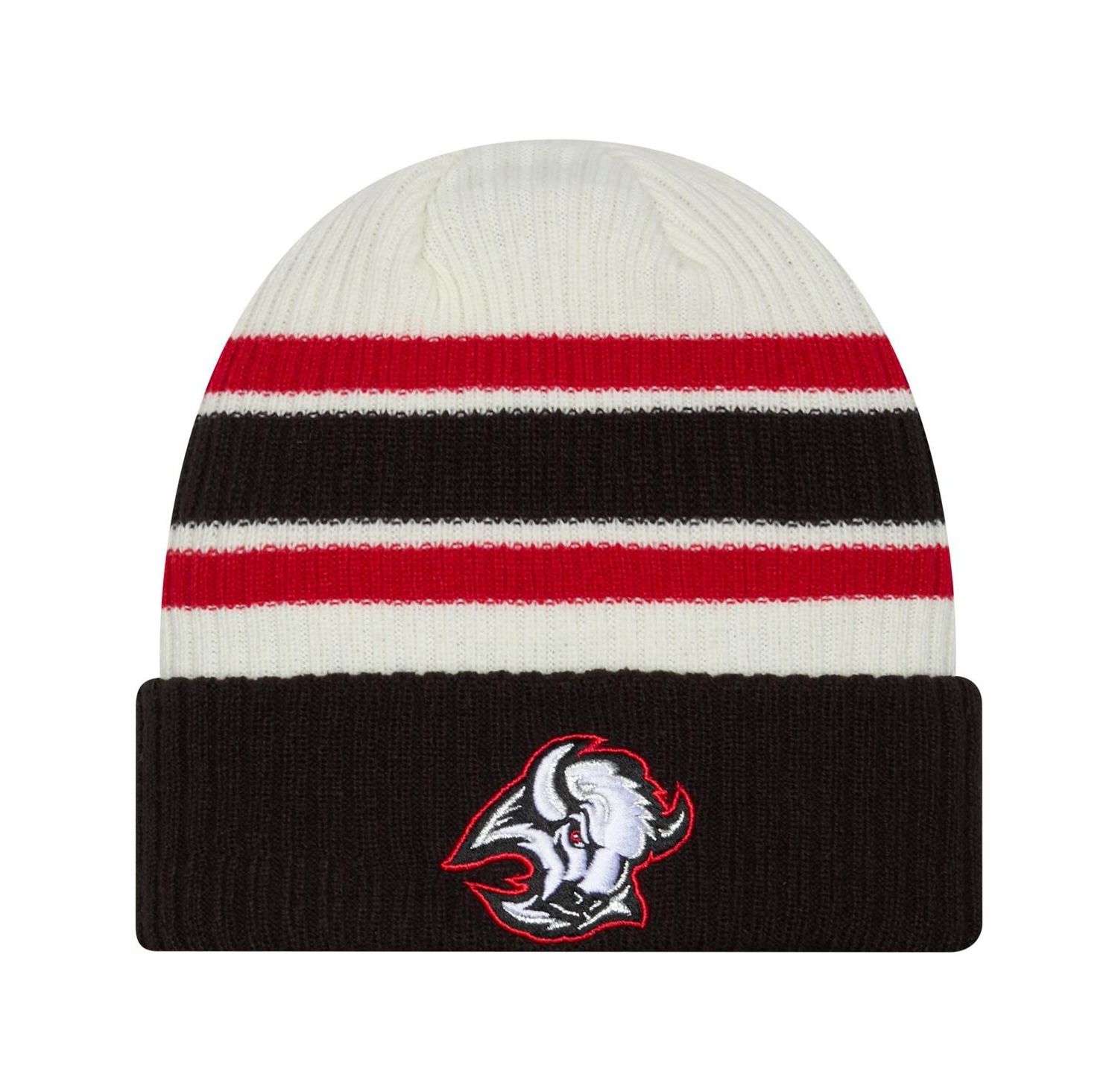 Men's Cream/Black Buffalo Sabres Vintage Cuffed Knit Hat