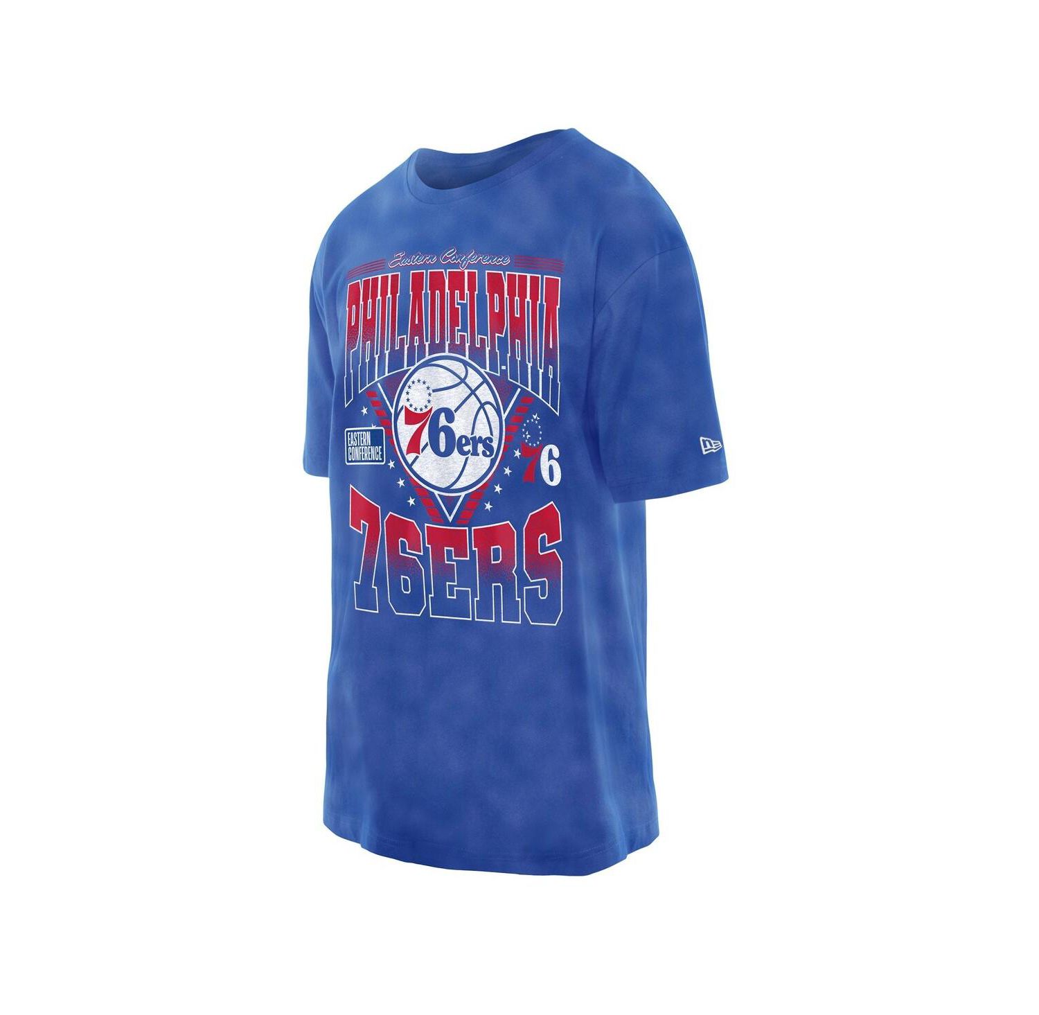 Men's Royal Philadelphia 76ers Boxy Old School Sport Vintage Wash T-Shirt
