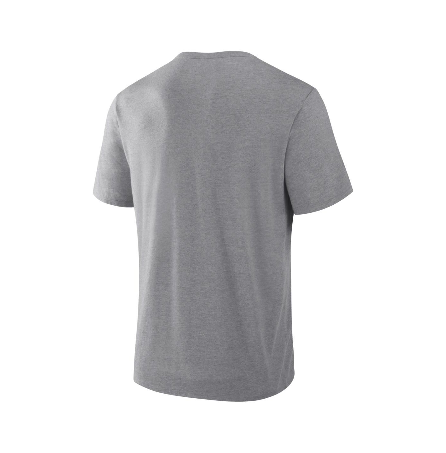 Мужская футболка Fanatics Heather Gray Milwaukee Brewers Play Tribute Tri-Blend — фото 3