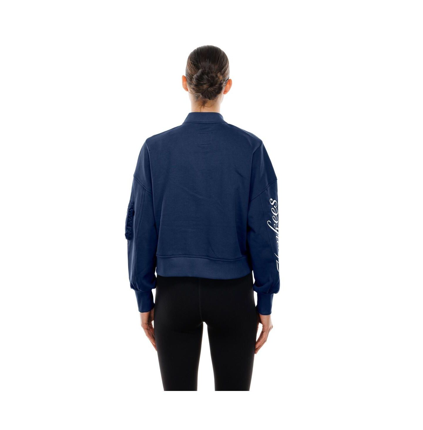 Женская куртка New Era X Alpha Industries Navy New York Yankees Cropped Full-Zip — фото 2