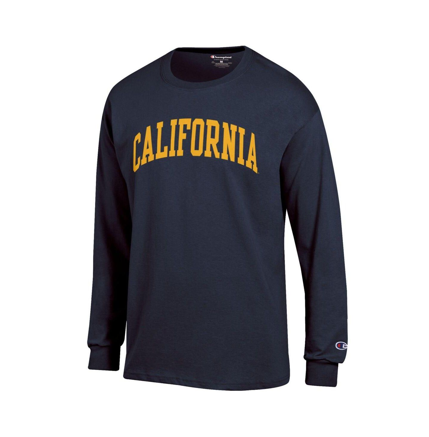 Мужская футболка Champion Navy Cal Bears Basic Arch Long Sleeve — фото 2