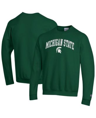 Men's Green Michigan State Spartans Arch Over Logo Pullover Sweatshirt