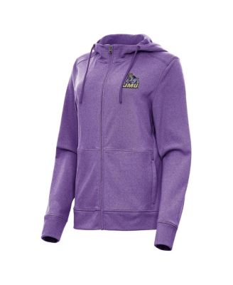 Women's Heather Purple James Madison Dukes Seeker Full-Zip Hoodie