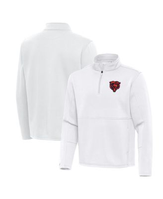 Men's White Chicago Bears Twist Quarter-Zip Pullover Jacket