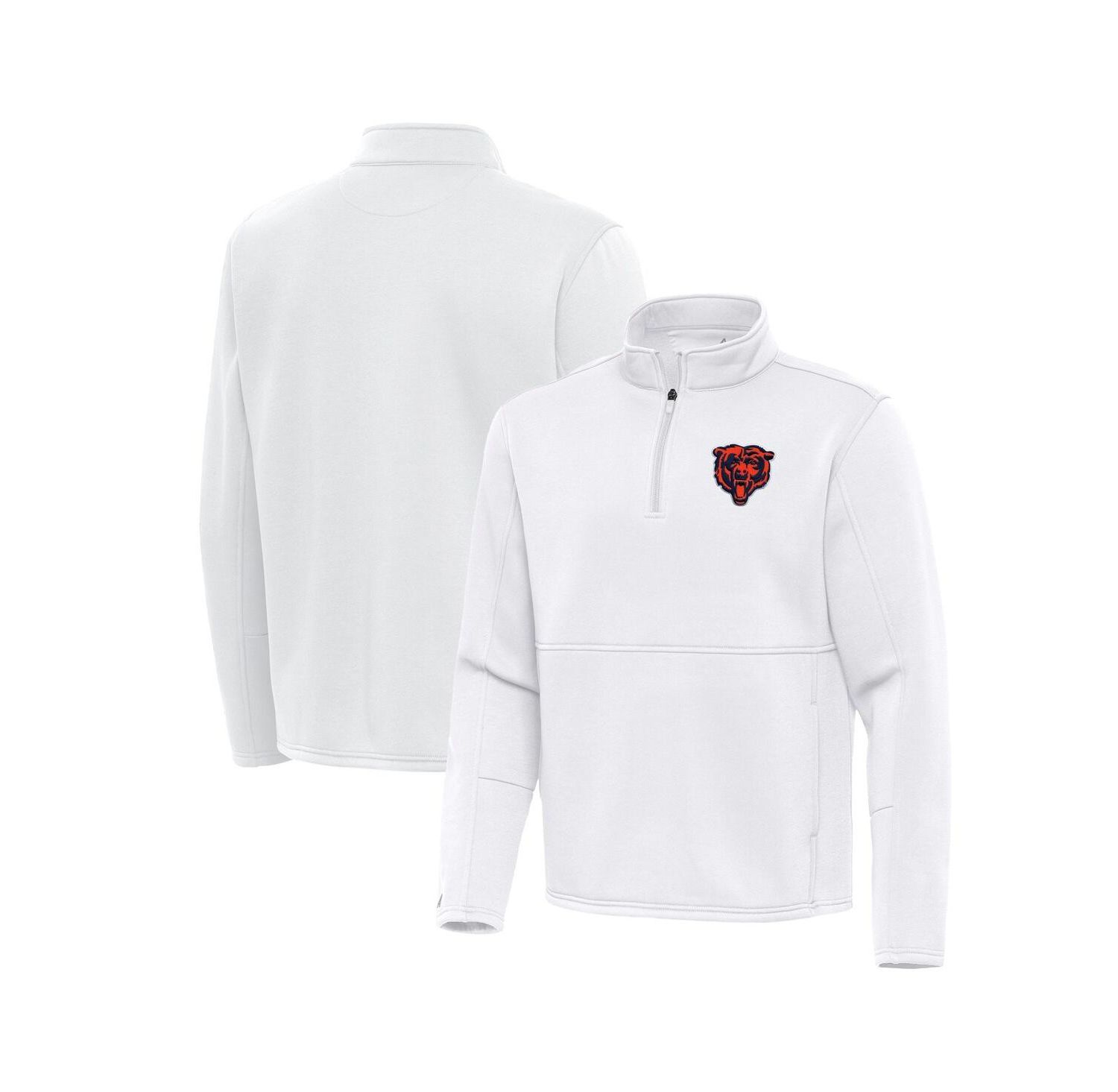 Men's White Chicago Bears Twist Quarter-Zip Pullover Jacket
