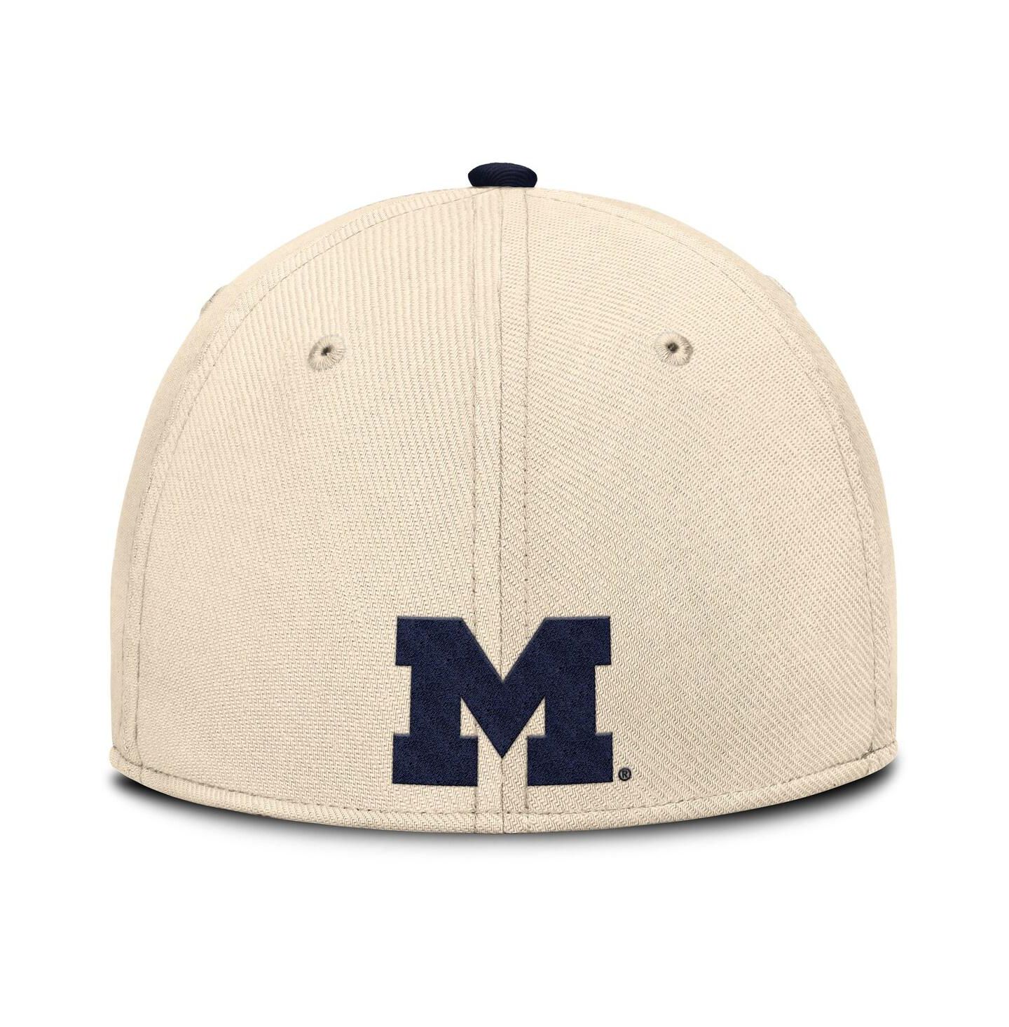Мужской головной убор Jordan Natural Michigan Wolverines 2026 Primetime Swooshflex Hat — фото 4