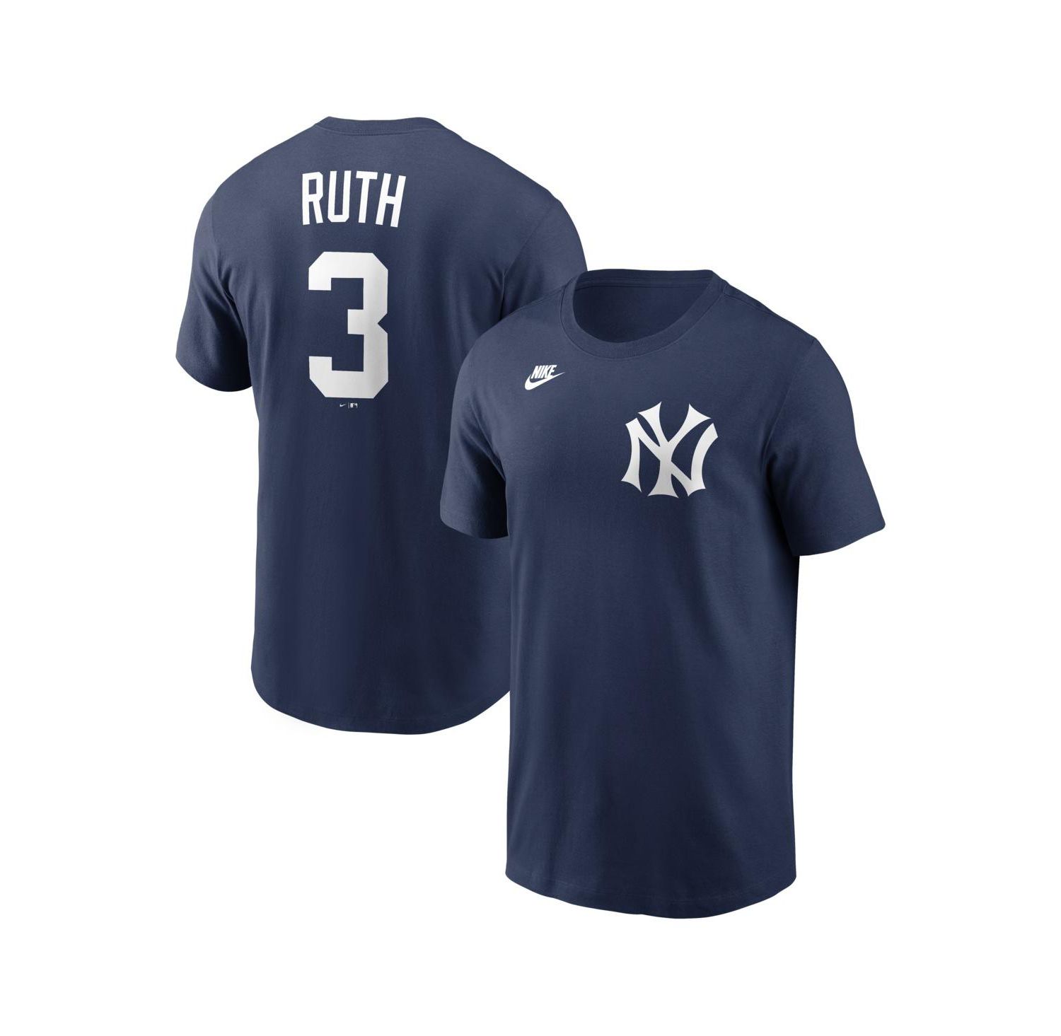 Men's Babe Ruth Navy New York Yankees Cooperstown Collection Name & Number T-Shirt