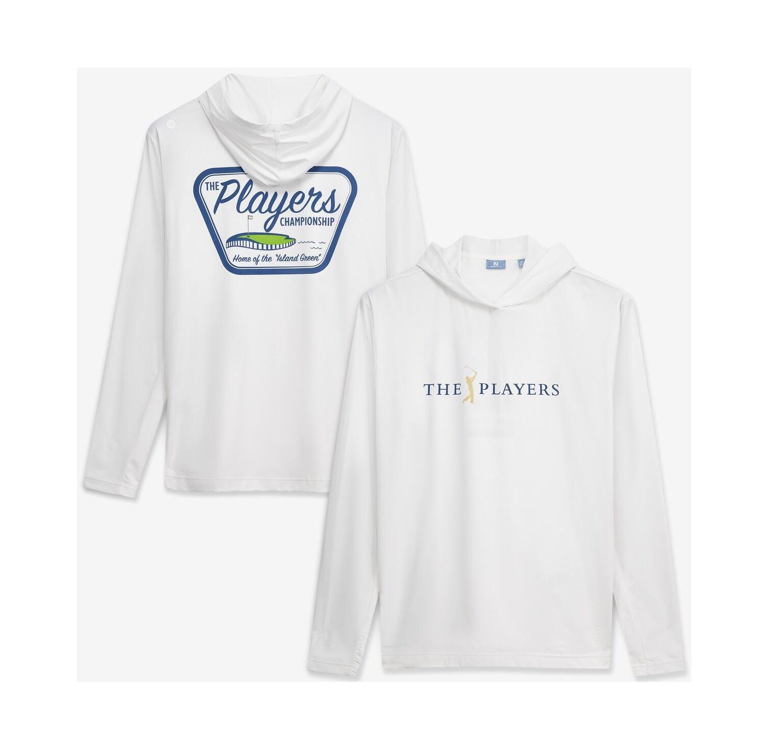 Men's White THE PLAYERS Island Green Patch TempoSeries Lightweight Sun Hoodie
