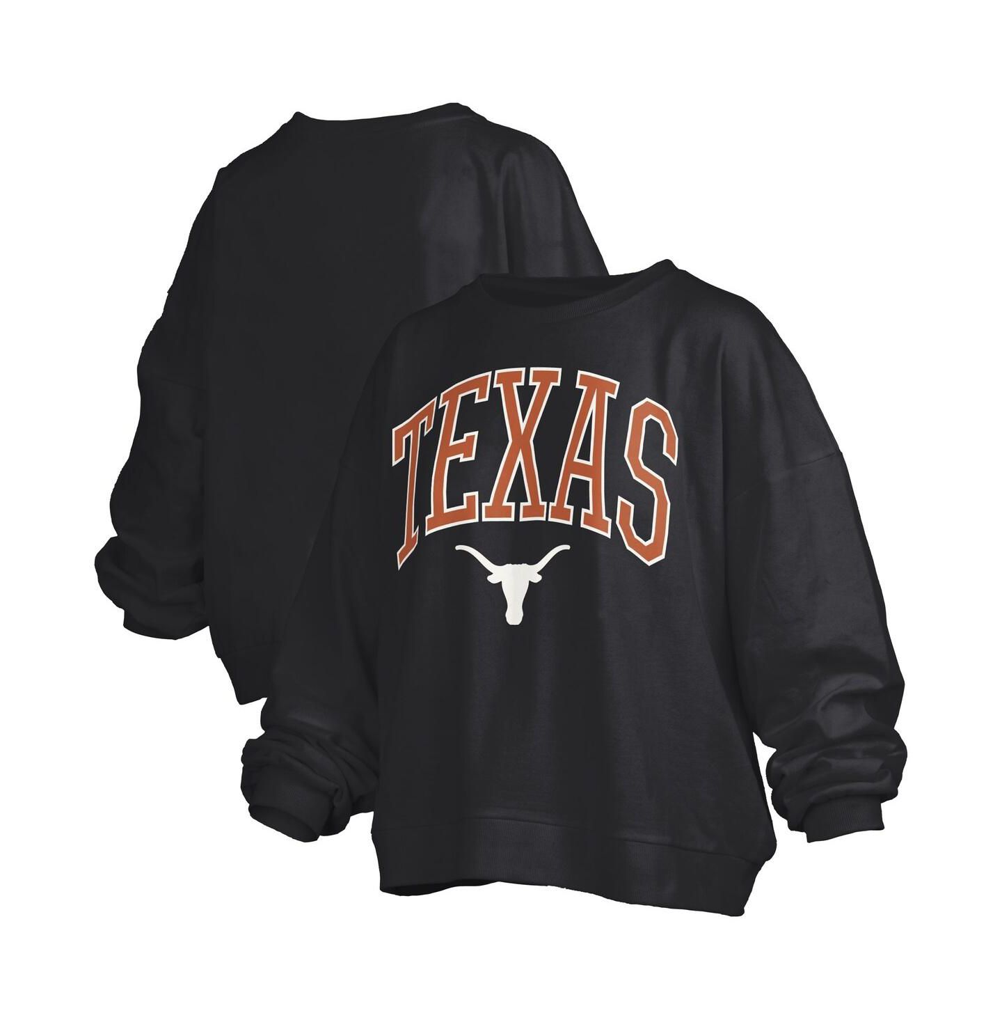 Женский свитшот Pressbox Black Texas Longhorns Janise Fleece — фото 1