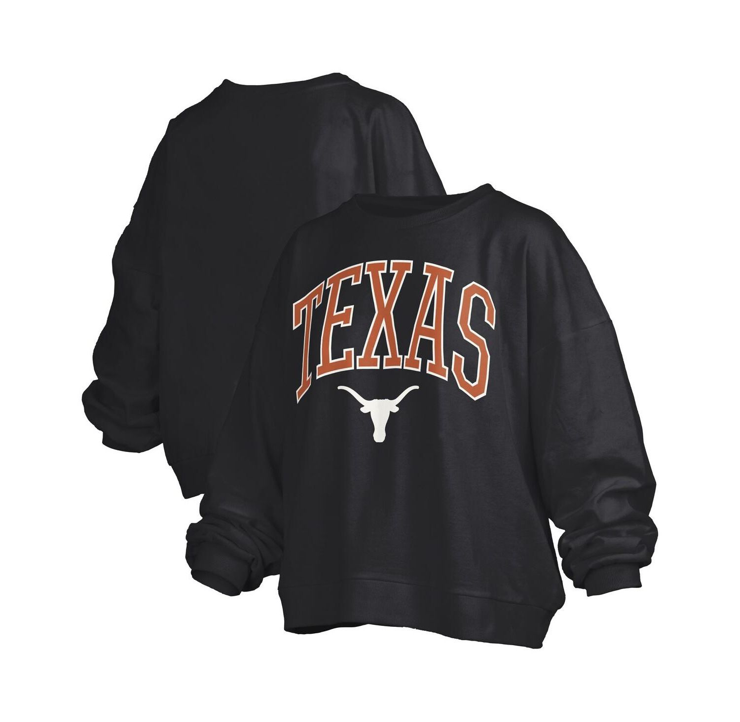 Women's Black Texas Longhorns Janise Fleece Sweatshirt