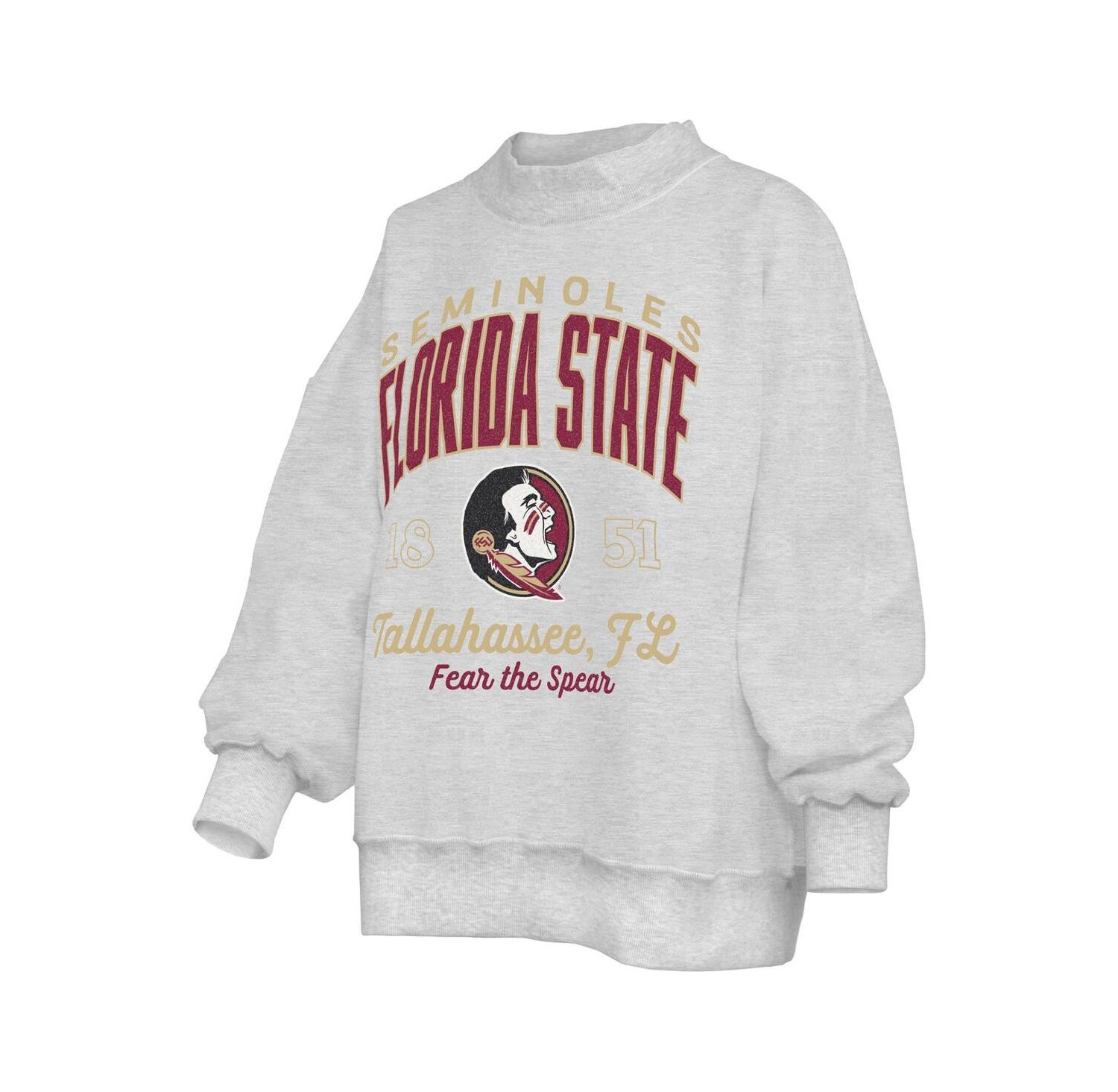 Women's Heather Gray Florida State Seminoles Reversible Sweatshirt