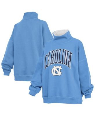 Women's Carolina Blue North Carolina Tar Heels Oversized Mock Neck Sweatshirt