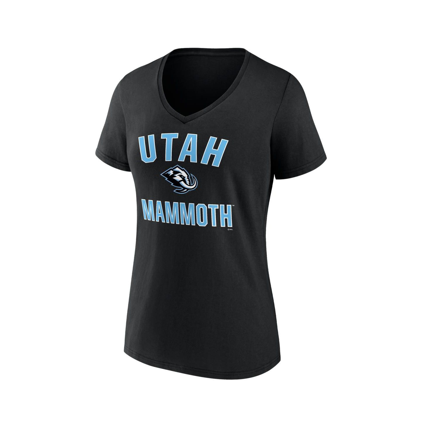 Женская футболка Logo Athletic Black Utah Mammoth Arch Victory V-Neck — фото 2