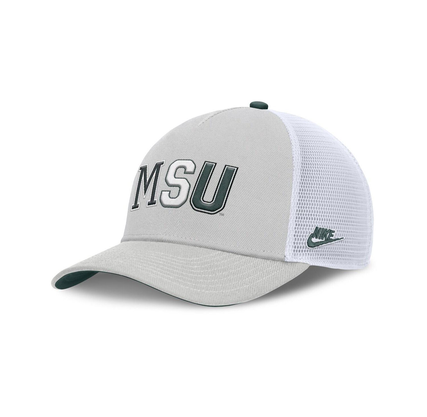 Men's and Women's Gray Michigan State Spartans 2026 Basketball Refresh 5-Panel Rise Trucker Hat