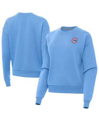 Women's Powder Blue Chicago Cubs Alternate Logo Victory Pullover Sweatshirt