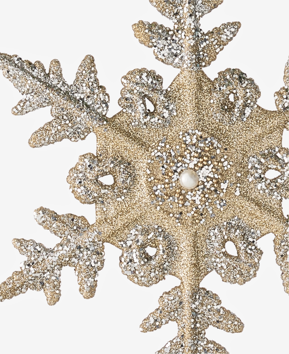 Holiday Lane Christmas Giltters Silver Snowflake Ornament, Macy's Exclusive