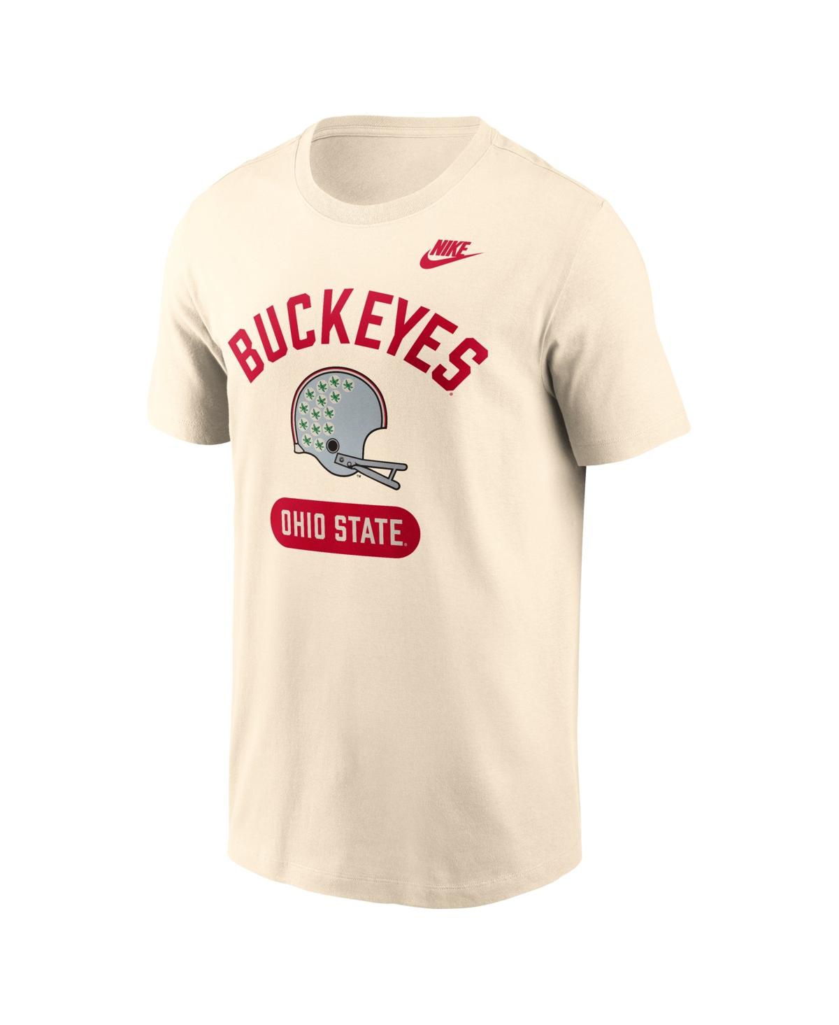 Nike Men's Natural Ohio State Buckeyes Legacy Arch Helmet T-Shirt