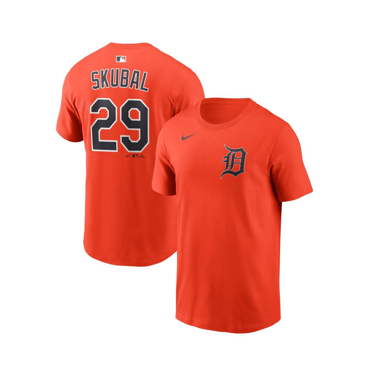 Мужская футболка Nike Tarik Skubal Orange Detroit Tigers Name & Number — фото 1