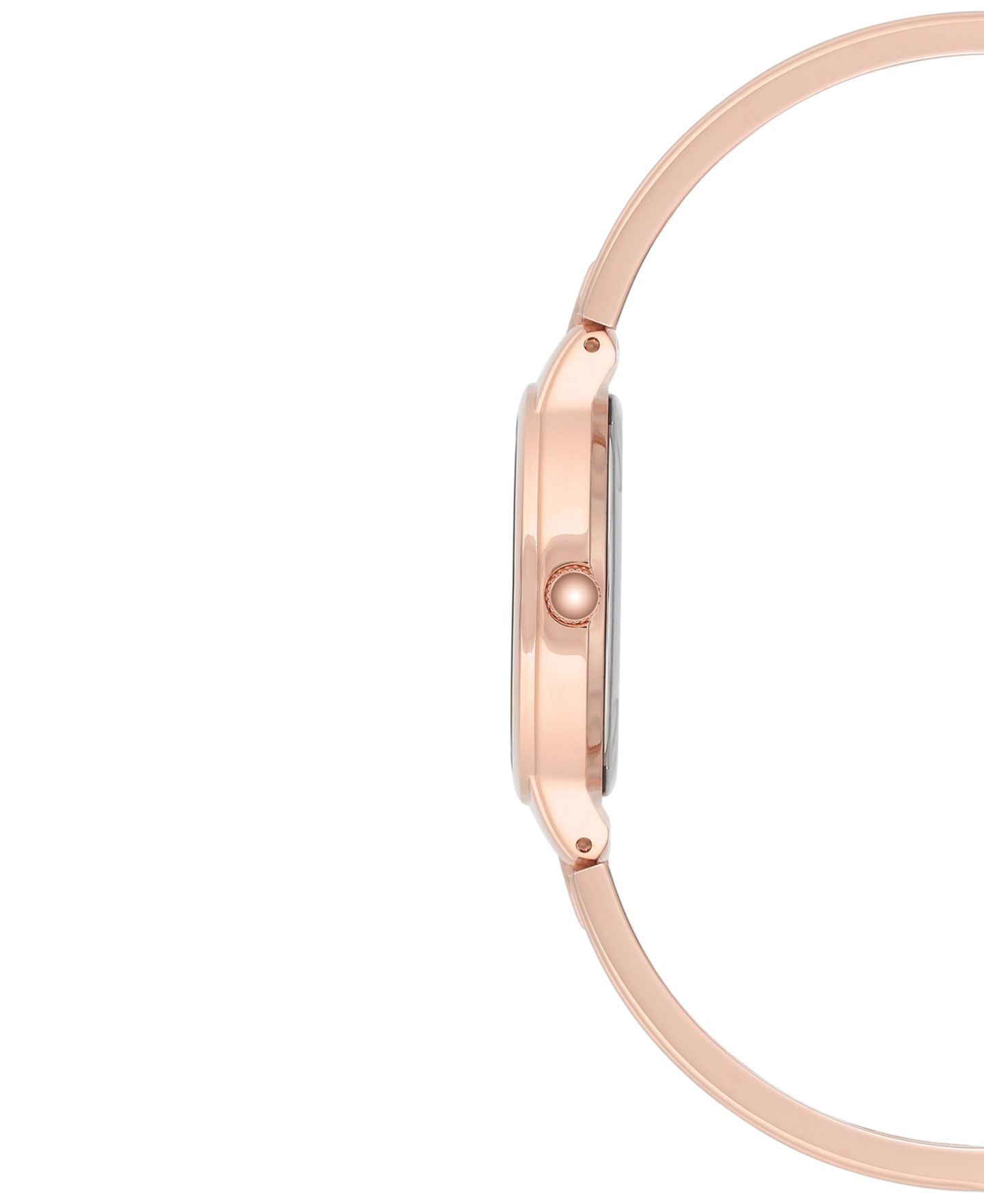 Женские часы Anne Klein Diamond Accent Rose Gold-Tone Stainless Steel Bracelet Watch 30mm — фото 2