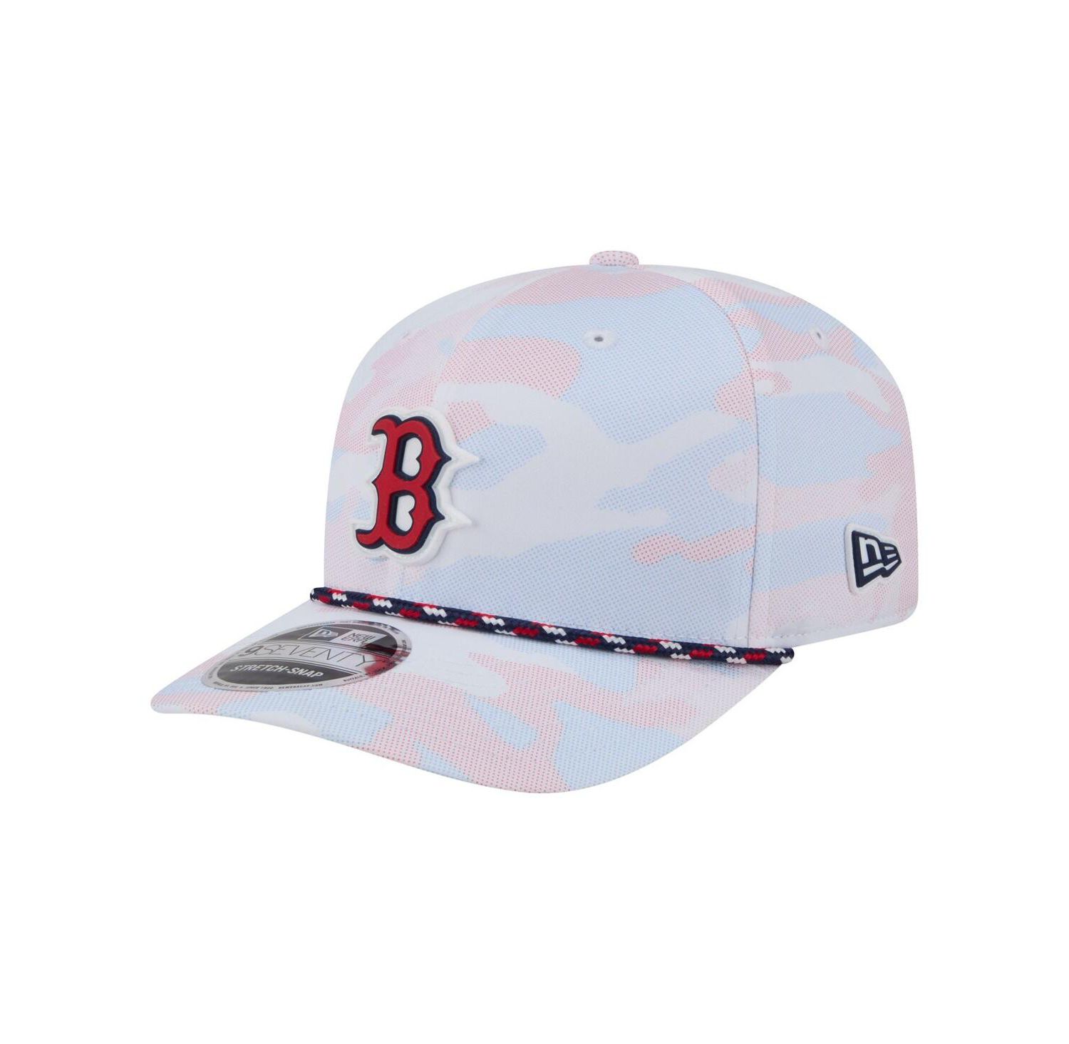 Men's White Boston Red Sox Camo Rope 9SEVENTY Adjustable Hat