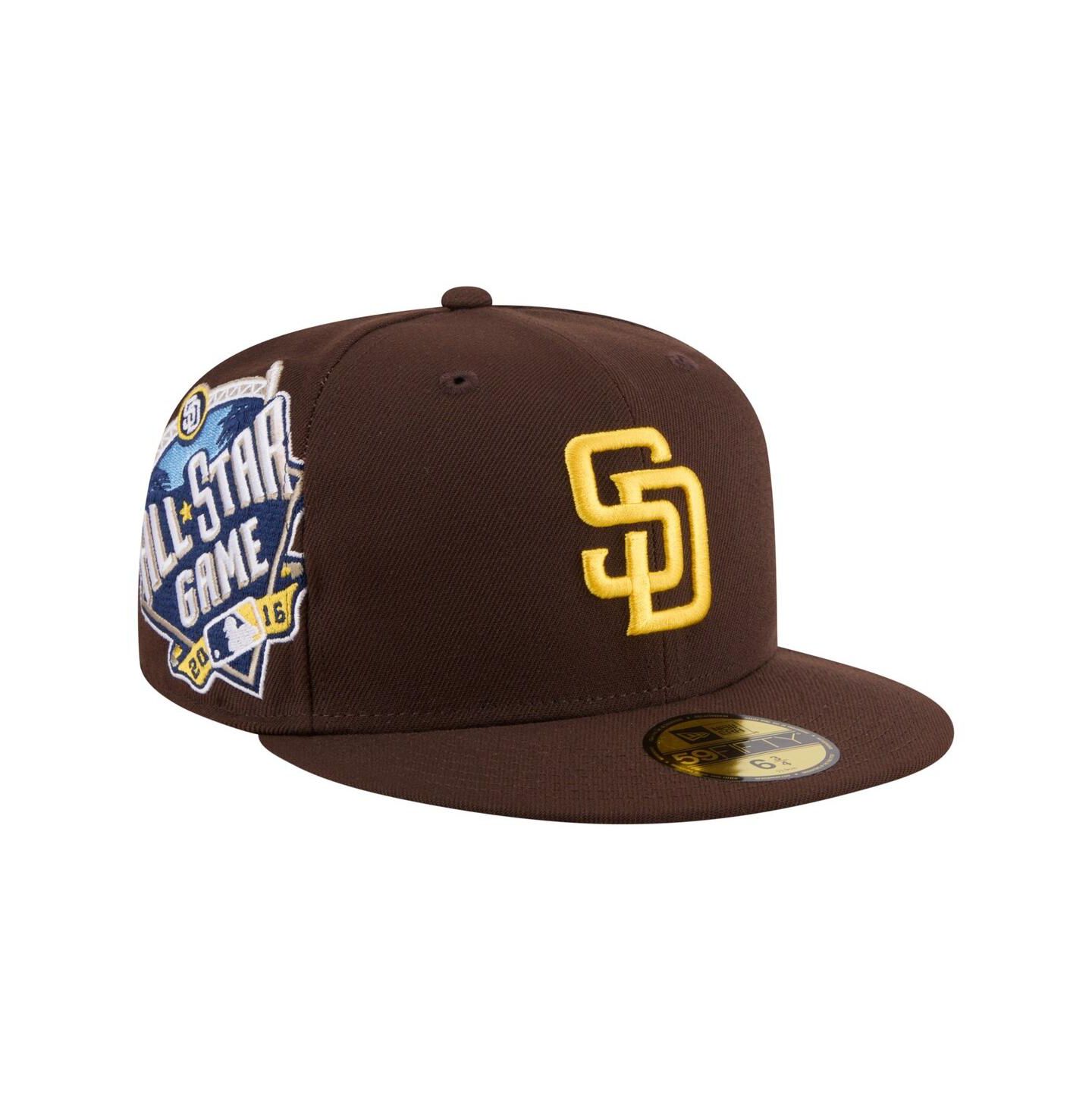 Мужская кепка New Era Brown San Diego Padres Hidden Hit 59FIFTY Fitted Hat — фото 1
