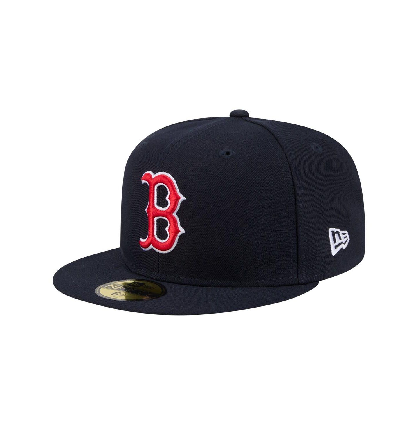 Мужская кепка New Era Navy Boston Red Sox Hidden Hit 59FIFTY Fitted Hat — фото 3