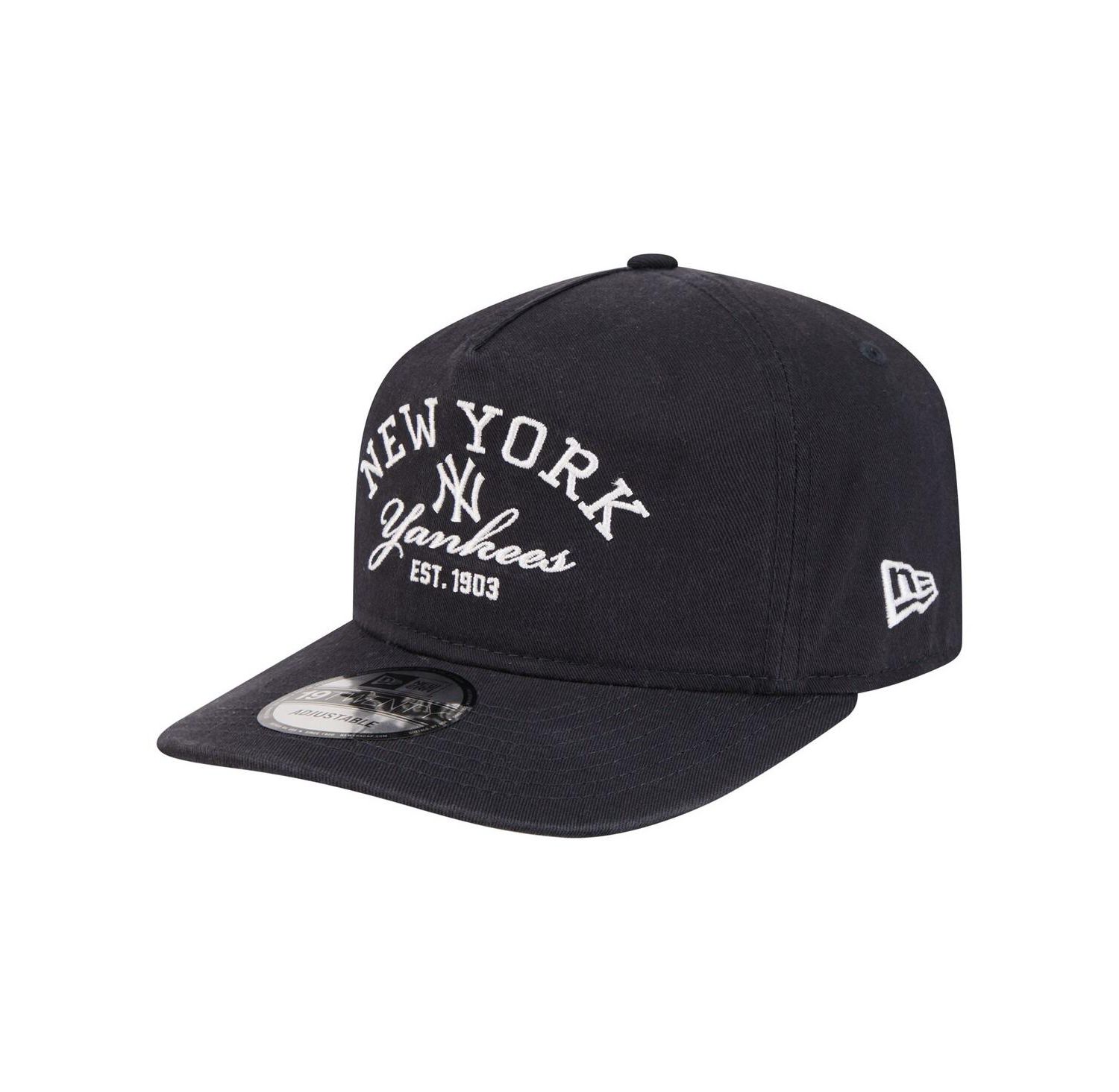 Men's Navy New York Yankees Stacked 19TWENTY Adjustable Hat