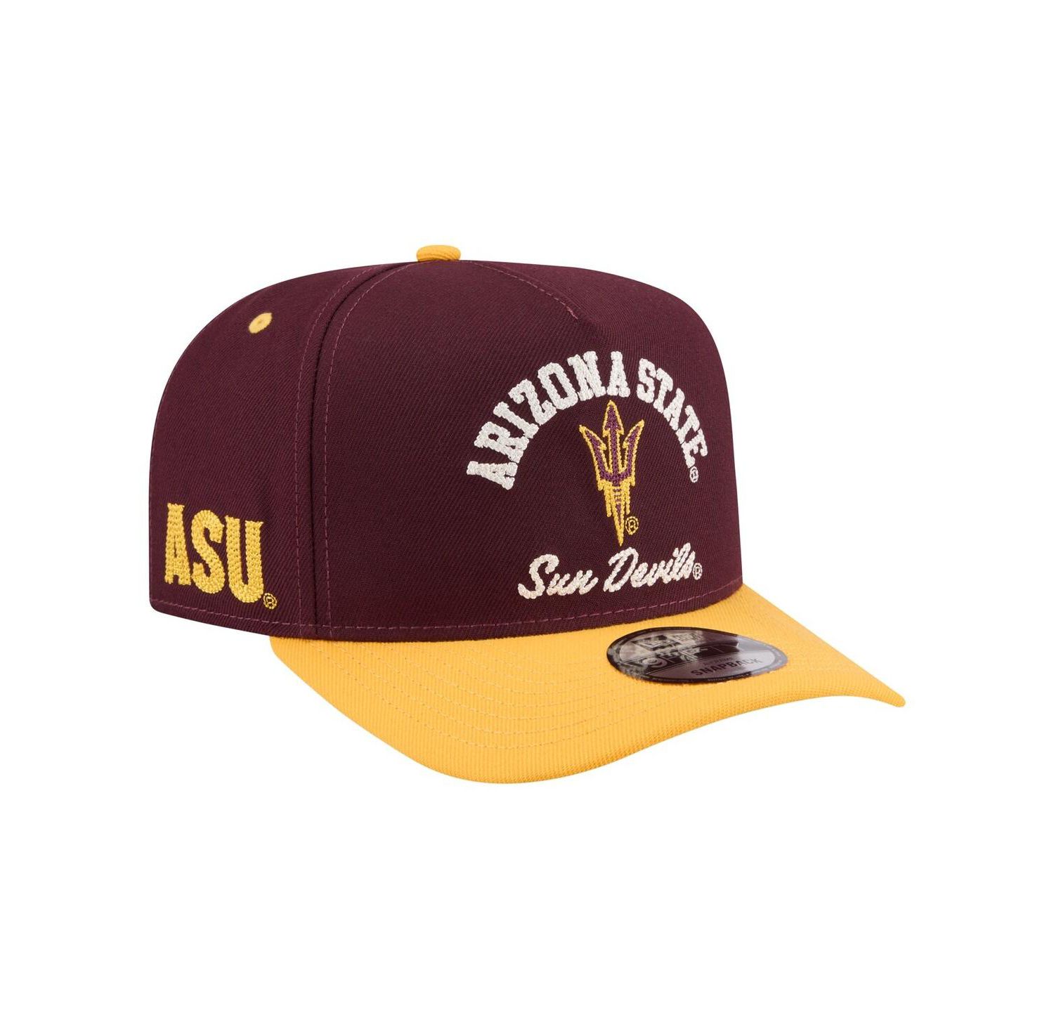 Men's Maroon/Gold Arizona State Sun Devils Two-Tone Arched 9FIFTY Snapback Hat