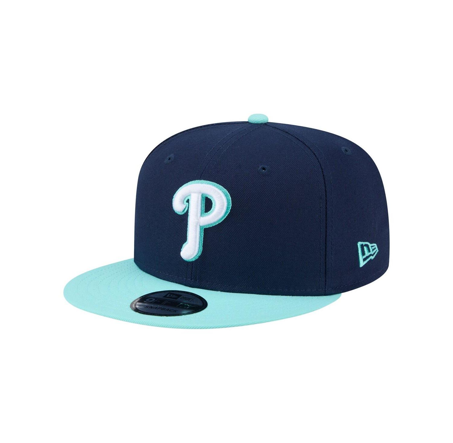 Men's Navy/Turquoise Philadelphia Phillies Two-Tone Color Pack 9FIFTY Snapback Hat