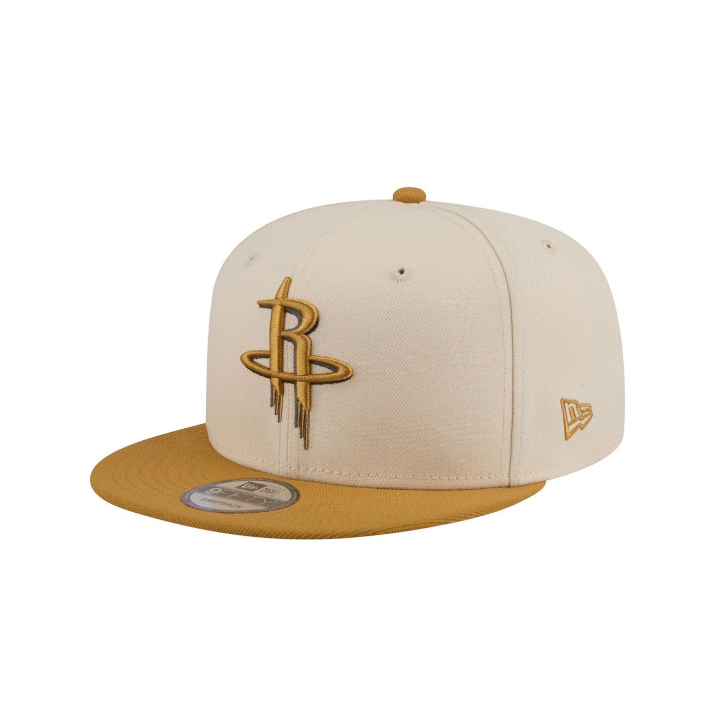 Мужские головные уборы New Era Cream/Tan Houston Rockets Two-Tone Color Pack 9FIFTY Snapback Hat — фото 1