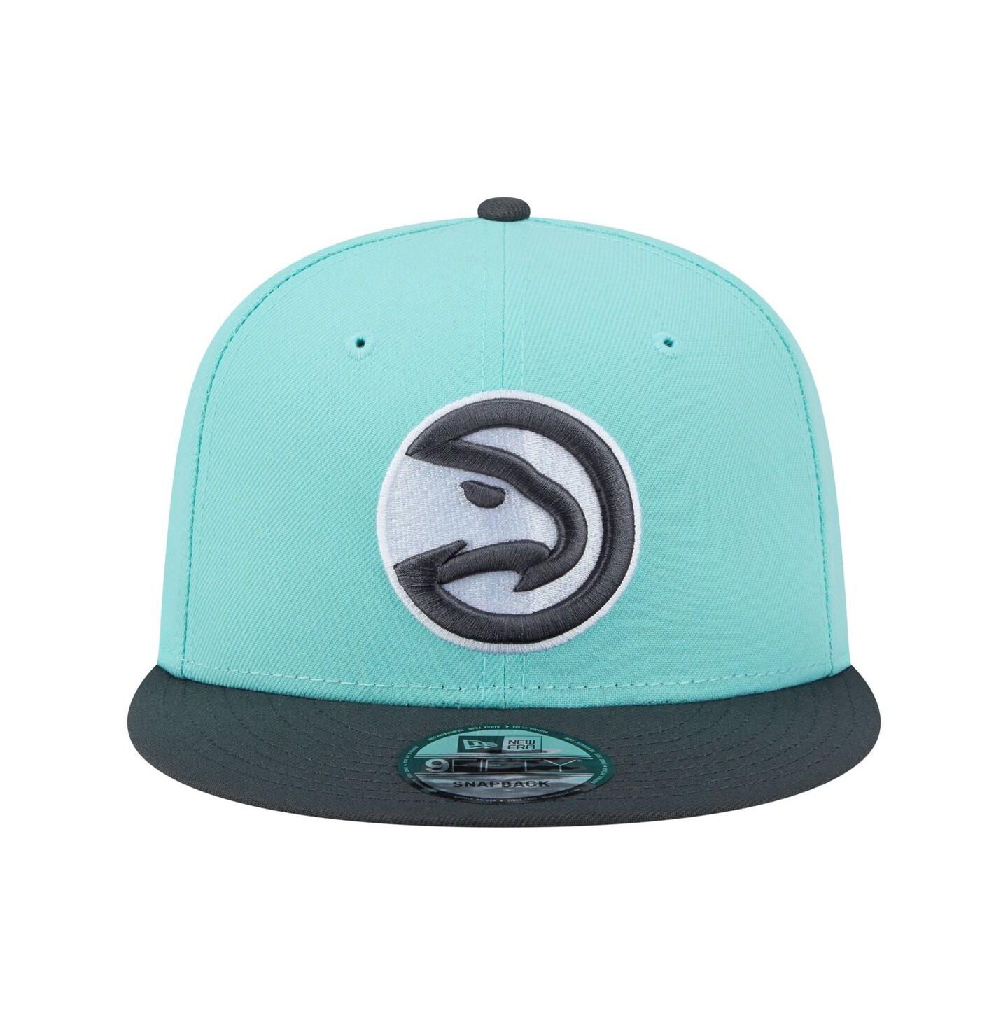Мужские головные уборы New Era Turquoise/Charcoal Atlanta Hawks Color Pack Two-Tone 9FIFTY Snapback Hat — фото 2