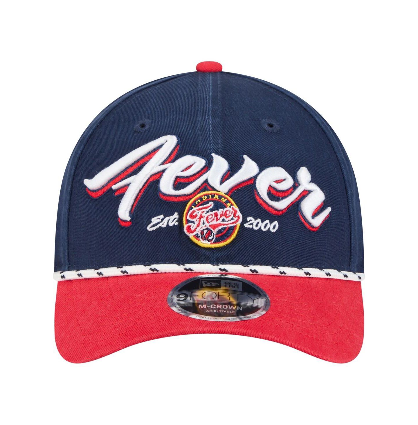 Кепка New Era Navy/Red Indiana Fever Team Loyal Script Two-Tone M-Crown 9FORTY Adjustable Hat — фото 2