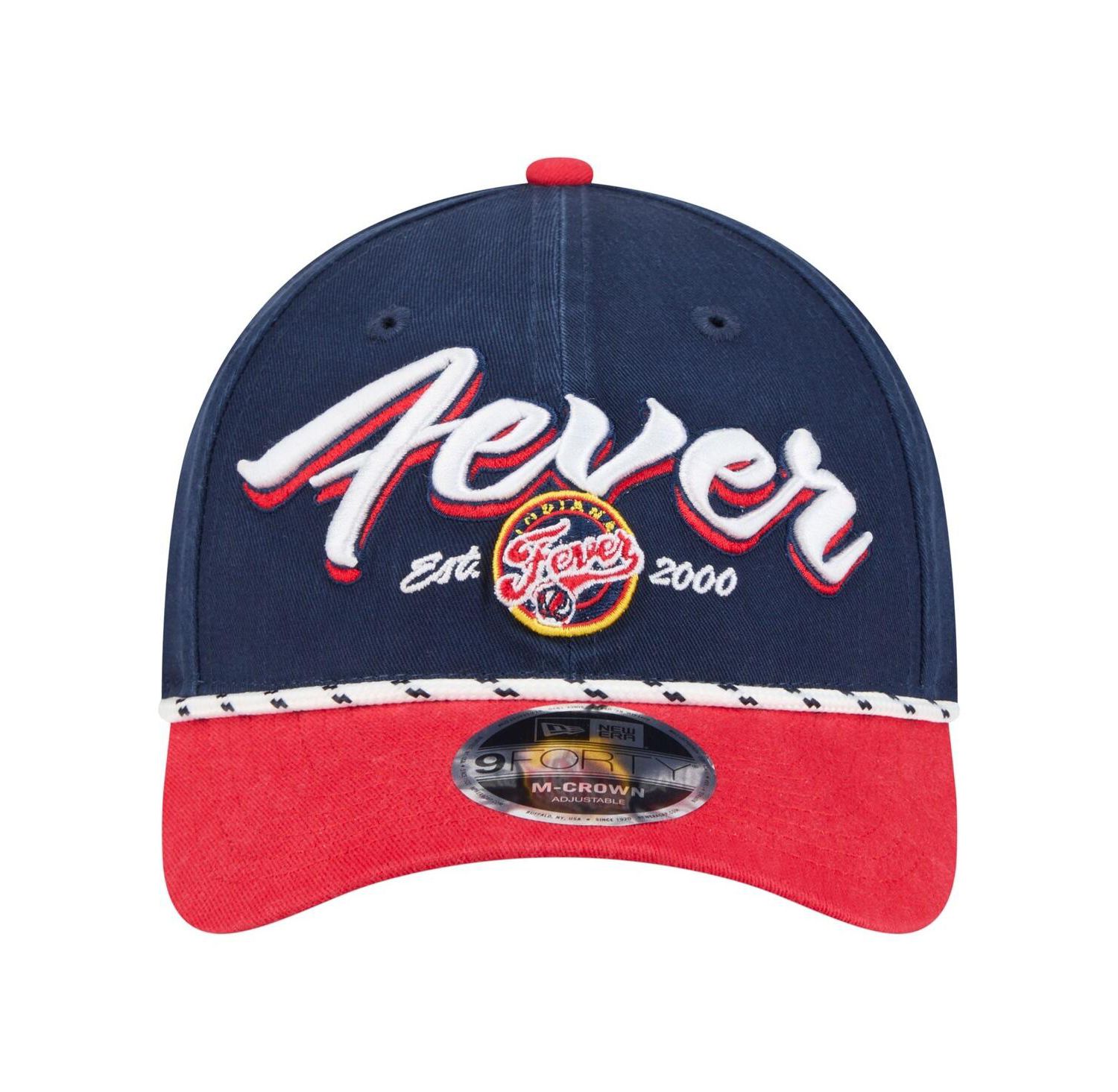 Men's and Women's Navy/Red Indiana Fever Team Loyal Script Two-Tone M-Crown 9FORTY Adjustable Hat