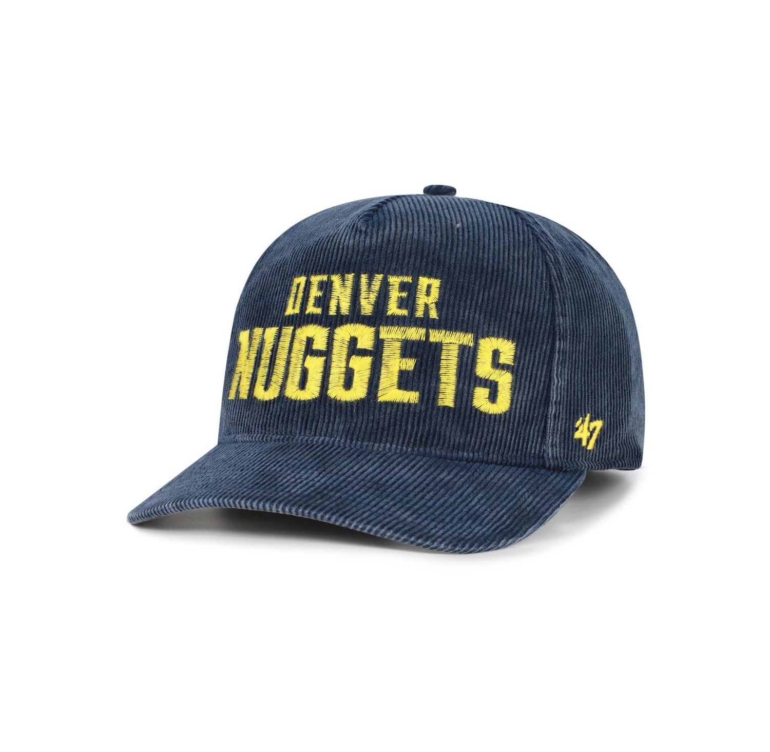 Men's Navy Denver Nuggets Reclaim Snow Wash Corduroy Adjustable Hitch Hat