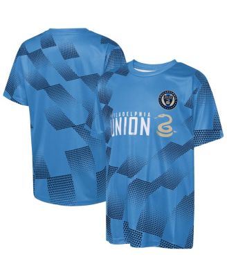 Big Boys and Girls Blue Philadelphia Union Sheer Thrill T-Shirt