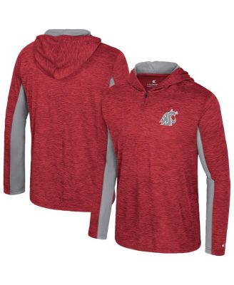 Men's Crimson Washington State Cougars Always Sunny Quarter-Zip Hoodie