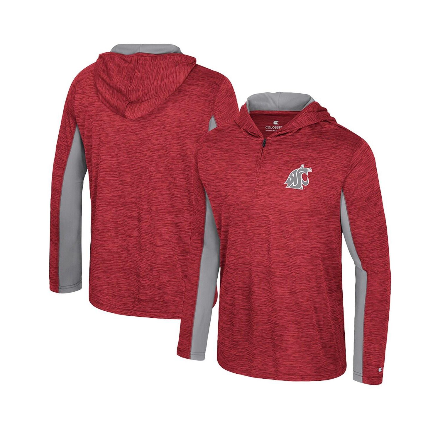 Men's Crimson Washington State Cougars Always Sunny Quarter-Zip Hoodie