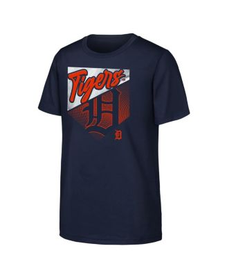 Big Boys and Girls Navy Detroit Tigers Prime Plate T-Shirt