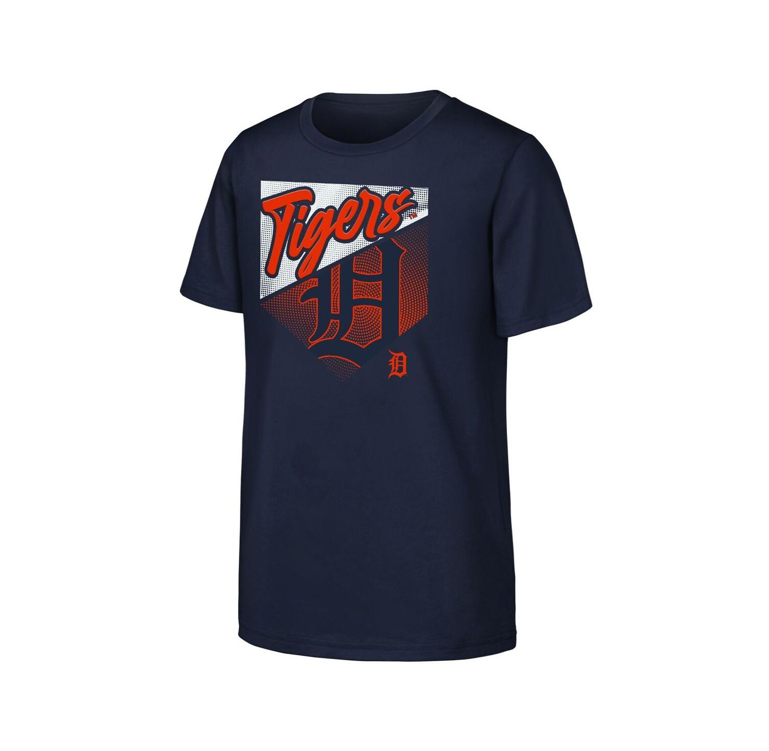 Big Boys and Girls Navy Detroit Tigers Prime Plate T-Shirt
