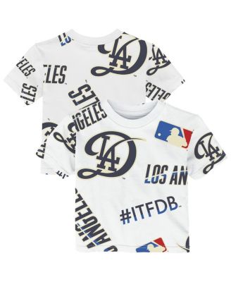 Baby Boys and Girls White Los Angeles Dodgers Game Day T-Shirt